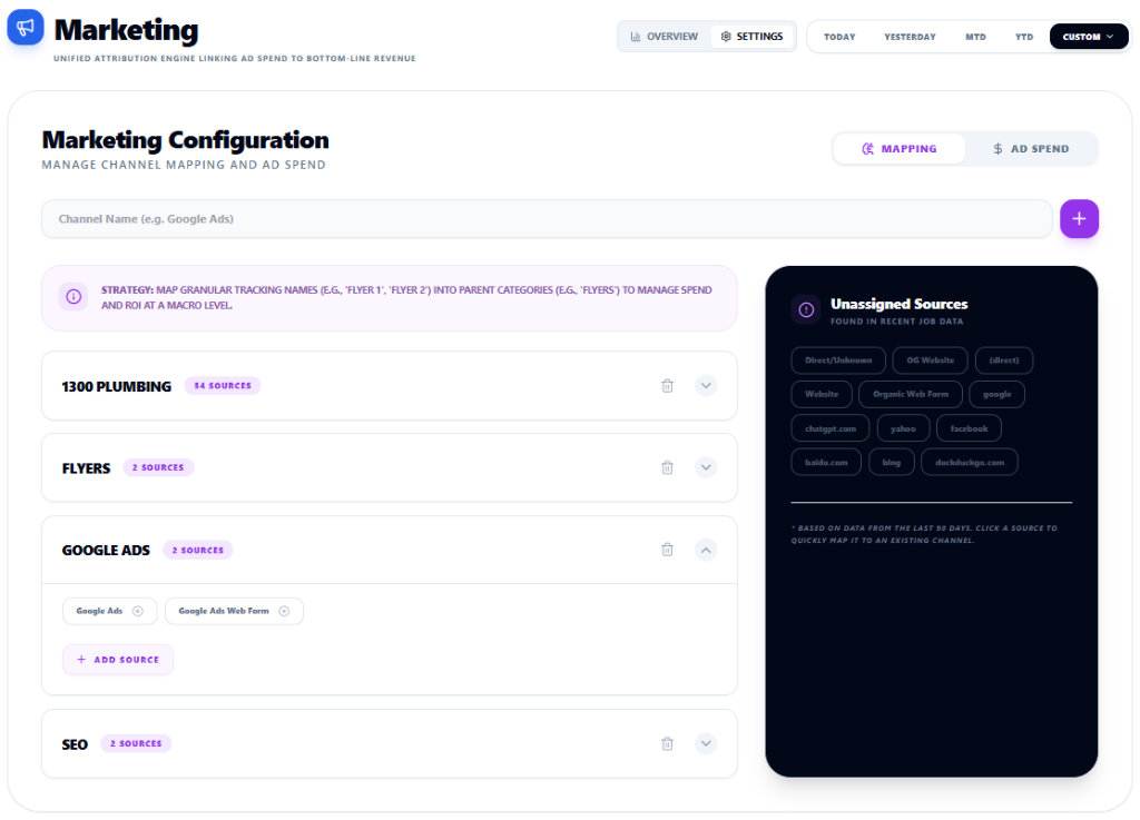 Marketing Configuration